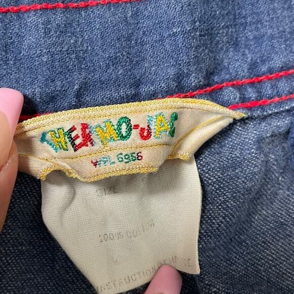 Vintage THERMO-JAC Bell Bottom Pants Full Button Front Light Wash Size 5 Groovy - Picture 9 of 13